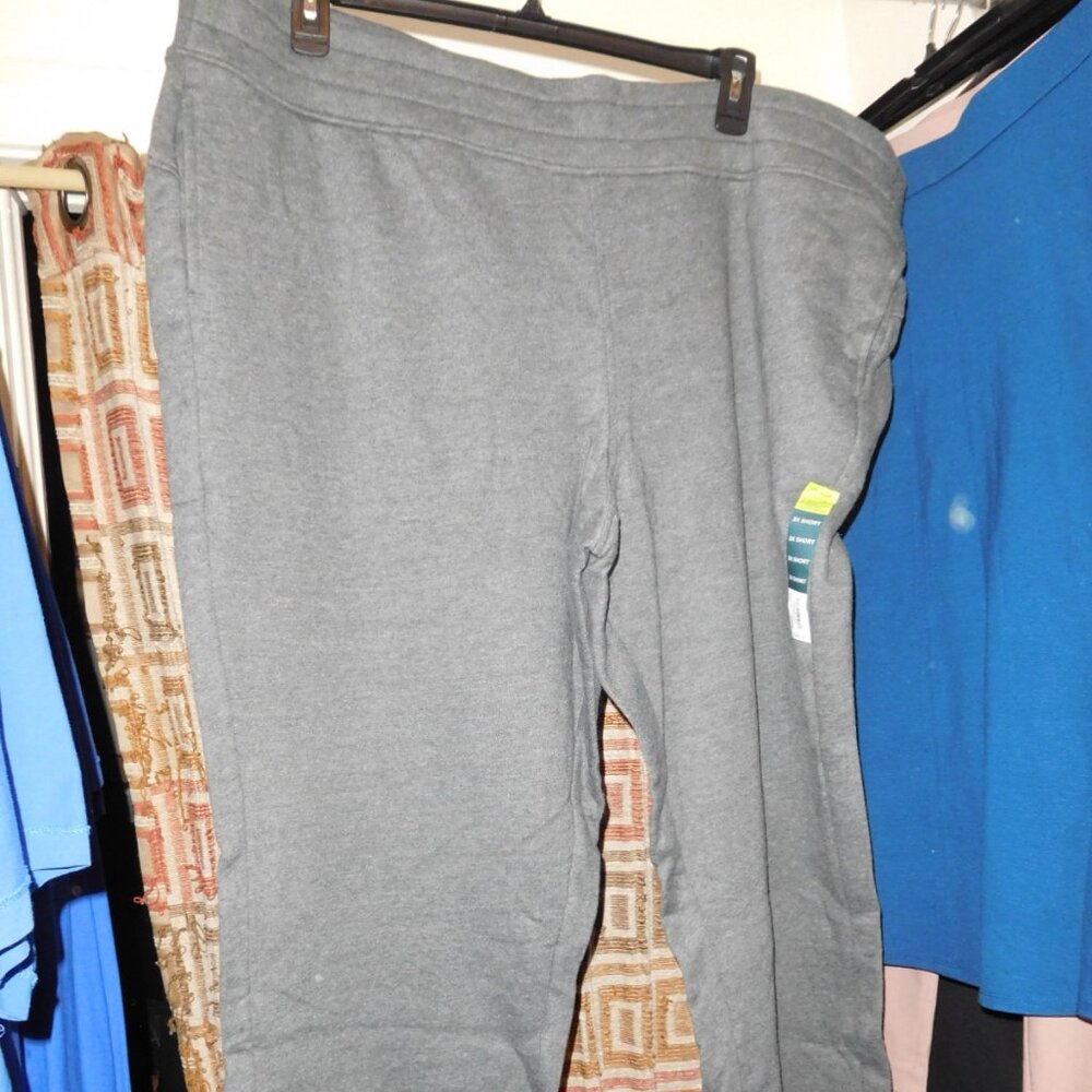 NWT 3X SHORT TEK GEAR JOGGER SWEAT PANT GRAY WOMANS PLUS SWEATPANTS